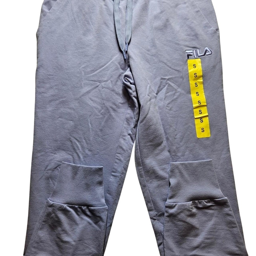 Fila Womens Joggers Purple Impression Sweatpants French Terry 1560450‎ NEW Small